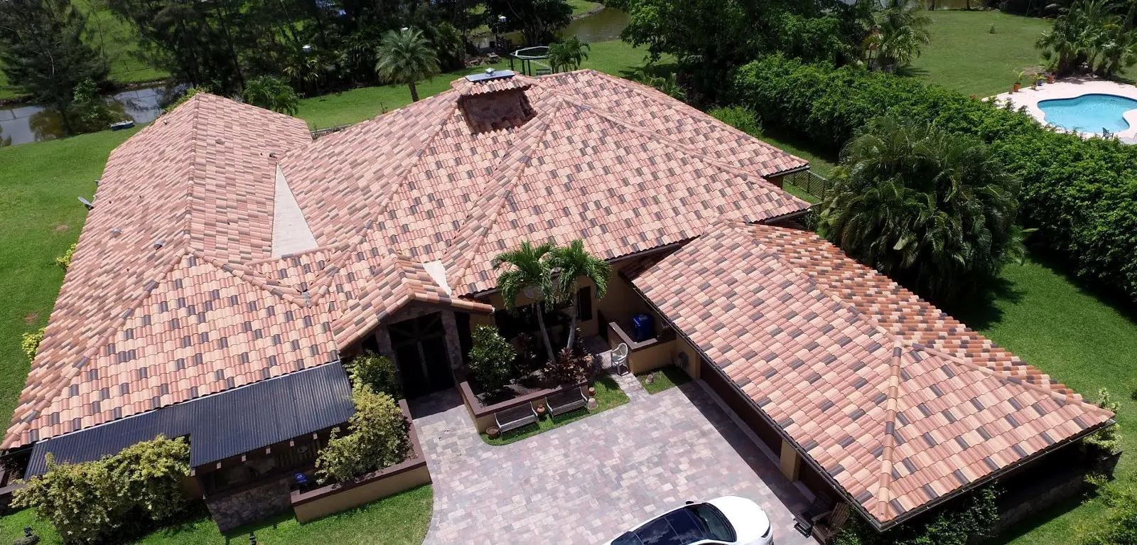 ABC Roofing crew completing a residential roof repair in South Florida